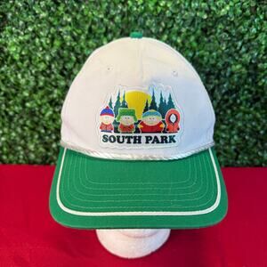 South Park Pine Tree Sunset Adult White Trucker Hat Snapback OSFA